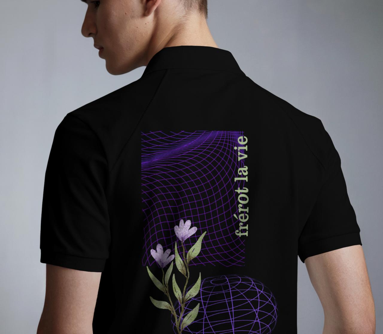 Frérot La Vie – Black Oversized Graphic T-Shirt (Front & Back Print)